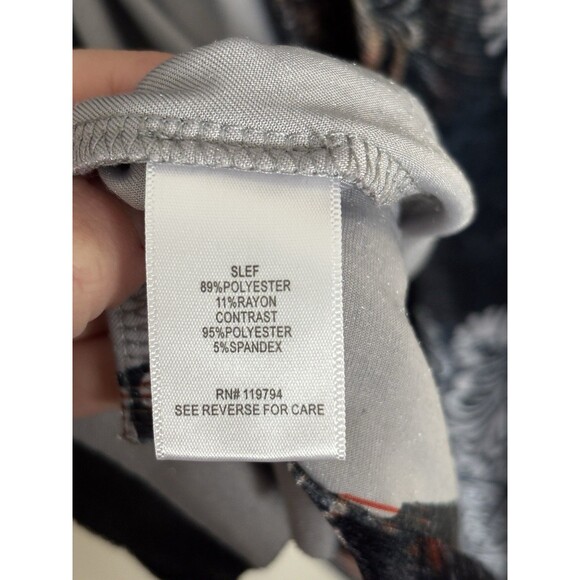 One World Boho Velvet Dress Large Asymmetrical Handkerchief Blue Red‎ Summer Y2K - Picture 5 of 5